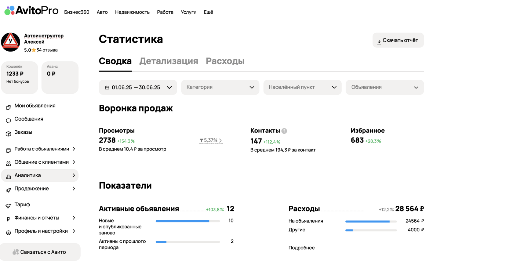 Услуги частного автоинструктора